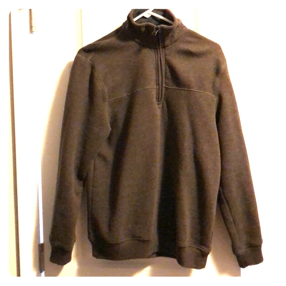 Brown half zip